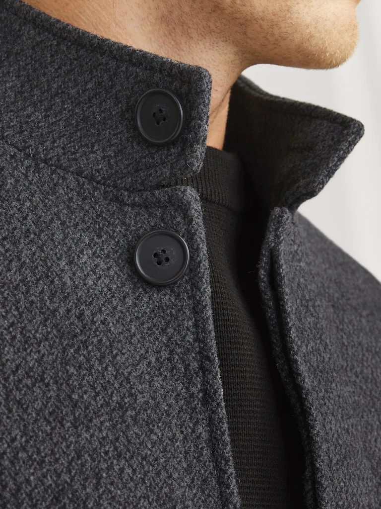 Wilson Black Structure Wool Coat