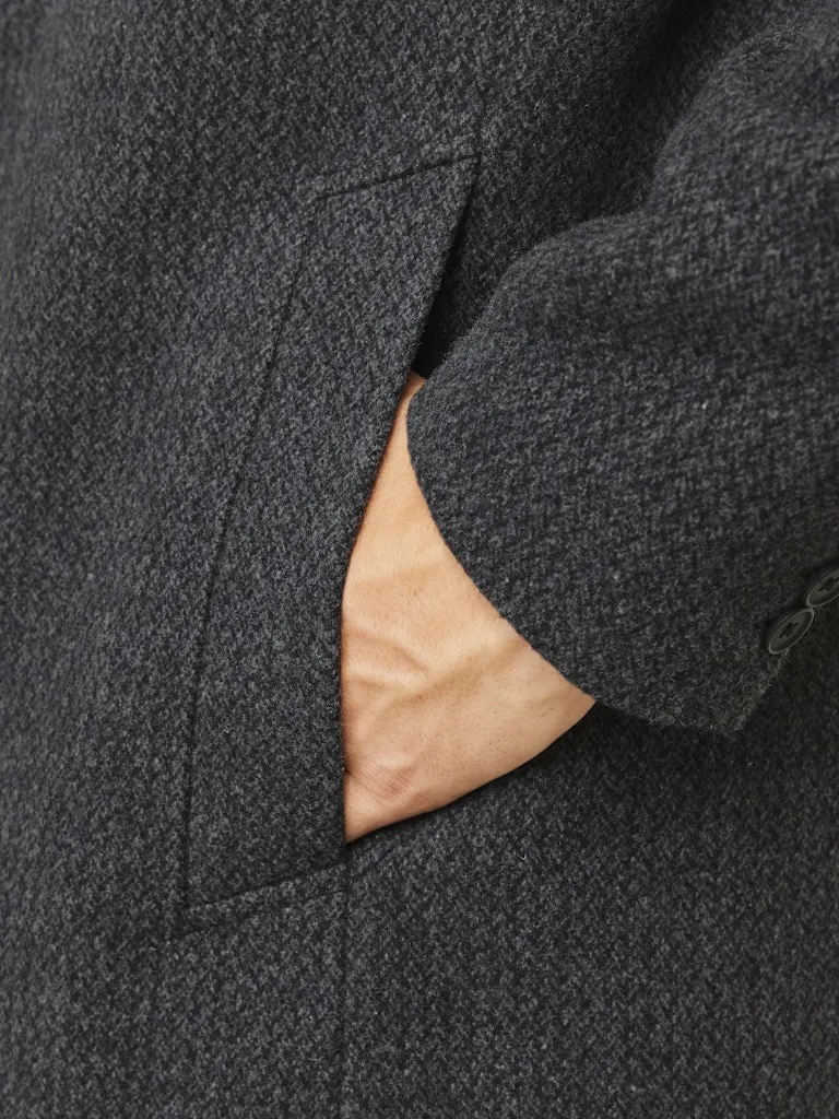 Wilson Black Structure Wool Coat
