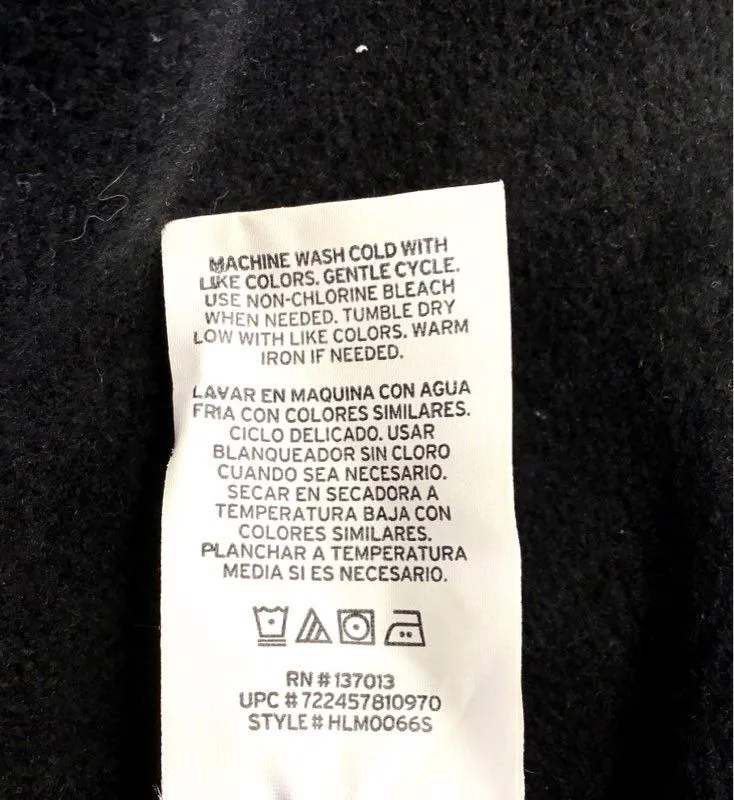 Woolrich Women's Gray Black Blanket Fleece Poncho Jacket - One Size