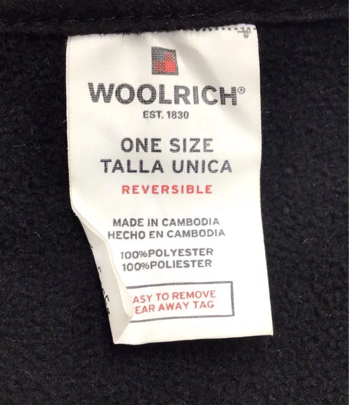 Woolrich Women's Gray Black Blanket Fleece Poncho Jacket - One Size
