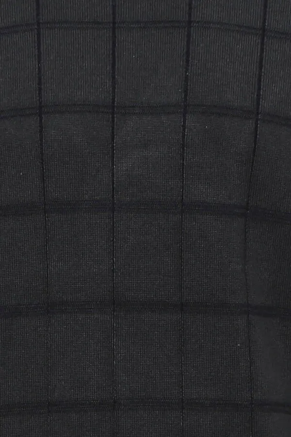 WSS Plaid Half Turtleneck Green Sweater  - Singen